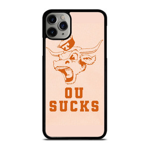 TEXAS LONGHORN ICON OU SUCKS LOGO FOOTBALL UNIVERSITY iPhone 11 Pro Max Case Cover