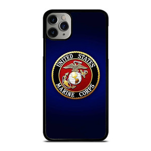UNITED STATES US MARINE CORPS LOGO BLUE iPhone 11 Pro Max Case Cover