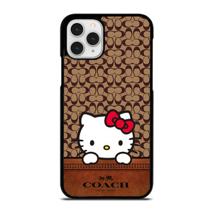 COACH NEW YORK LOGO HELLO KITTY BROWN iPhone 11 Pro Case Cover COACH NEW YORK LOGO HELLO KITTY BROWN iPhone 11 Pro Case Cover