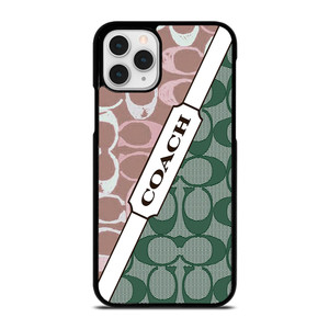 COACH NEW YORK LOGO PINK GREEN PATTERN ICON iPhone 11 Pro Case Cover