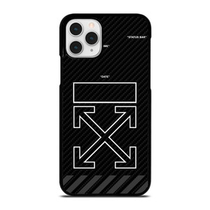 OFF WHITE LOGO TIME DATE CARBON iPhone 11 Pro Case Cover