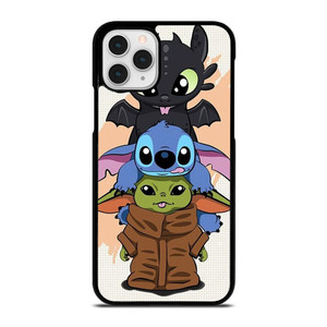 TOOTHLESS STITCH BABY YODA CUTE CARTOON iPhone 11 Pro Case Cover