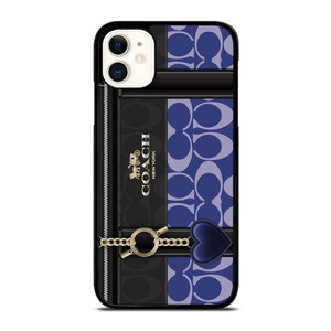 COACH NEW YORK LOGO BLUE BAG iPhone 11 Case Cover