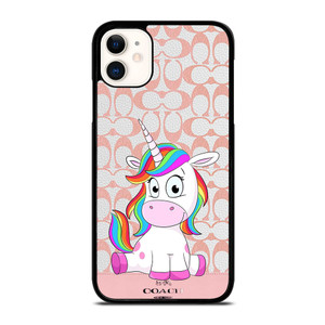 COACH NEW YORK LOGO CUTE UNICORN iPhone 11 Case Cover