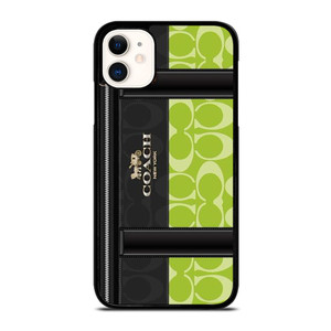COACH NEW YORK LOGO GREEN BAG iPhone 11 Case Cover