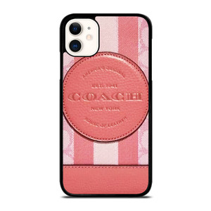 COACH NEW YORK LOGO PINK WALLET iPhone 11 Case Cover