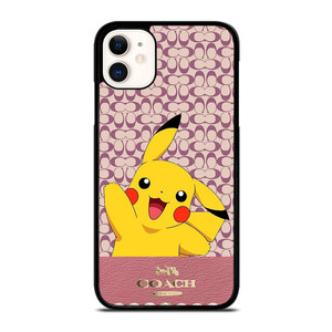 COACH NEW YORK LOGO PINK X PIKACHU POKEMON iPhone 11 Case Cover