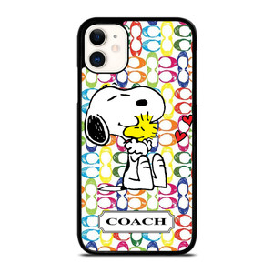 COACH NEW YORK LOGO SNOOPY THE PEANUTS iPhone 11 Case Cover