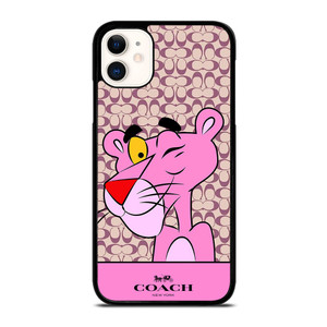 COACH NEW YORK LOGO X PINK PANTHER iPhone 11 Case Cover COACH NEW YORK LOGO X PINK PANTHER iPhone 11 Case Cover