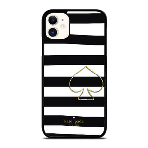 KATE SPADE NEW YORK BLACK STRIPES iPhone 11 Case Cover