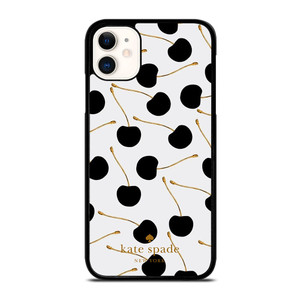 KATE SPADE NEW YORK LOGO BLACK CHERRIES iPhone 11 Case Cover