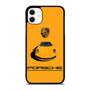 PORSCHE CAR LOGO YELLOW iPhone 11 Case Cover