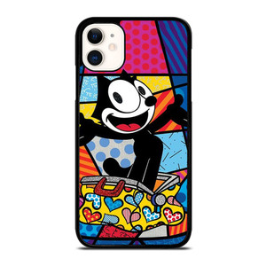 ROMERO BRITTO FELIX THE CAT ART iPhone 11 Case Cover
