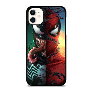 VENOM V SPIDERMAN FACE SUPERHERO MARVEL COMICS iPhone 11 Case Cover