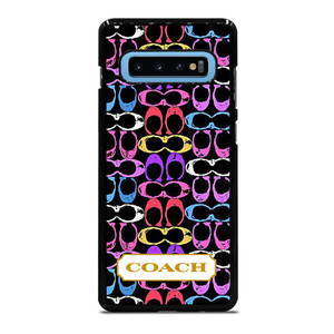 COACH NEW YORK COLORFULL BLACK PATTERN EMBLEM Samsung Galaxy S10 Plus Case Cover