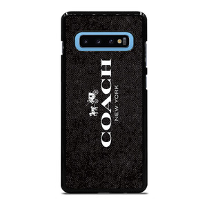 COACH NEW YORK LOGO ON BLACK FABRIC Samsung Galaxy S10 Plus Case Cover