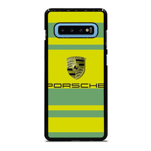 PORSCHE CAR LOGO YELLOW GREEN ICON Samsung Galaxy S10 Plus Case Cover PORSCHE CAR LOGO YELLOW GREEN ICON Samsung Galaxy S10 Plus Case Cover