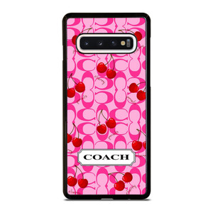 COACH NEW YORK LOGO CHERRY Samsung Galaxy S10 Case Cover