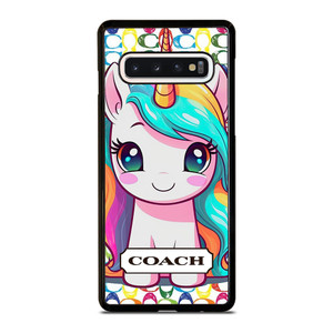 COACH NEW YORK LOGO PRETTY UNICORN Samsung Galaxy S10 Case Cover
