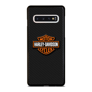 HARLEY DAVIDSON MOTORCYCLES LOGO CARBON Samsung Galaxy S10 Case Cover