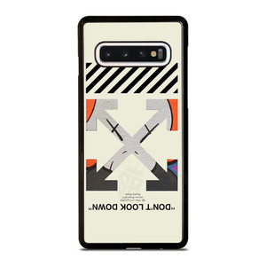 OFF WHITE KAWS LOGO DONT LOOK DOWN Samsung Galaxy S10 Case Cover