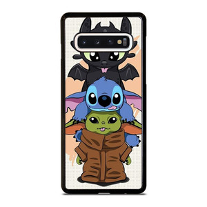 TOOTHLESS STITCH BABY YODA CUTE CARTOON Samsung Galaxy S10 Case Cover