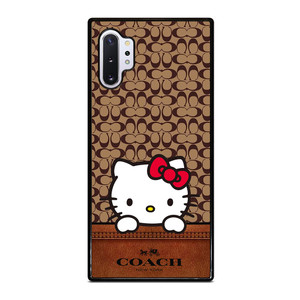 COACH NEW YORK LOGO HELLO KITTY BROWN Samsung Galaxy Note 10 Plus Case Cover COACH NEW YORK LOGO HELLO KITTY BROWN Samsung Galaxy Note 10 Plus Case Cover
