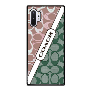 COACH NEW YORK LOGO PINK GREEN PATTERN ICON Samsung Galaxy Note 10 Plus Case Cover