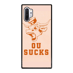 TEXAS LONGHORN ICON OU SUCKS LOGO FOOTBALL UNIVERSITY Samsung Galaxy Note 10 Plus Case Cover
