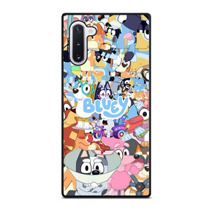 BLUEY CARTOON CHARACTERS COLLAGE Samsung Galaxy Note 10 Case Cover