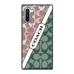 COACH NEW YORK LOGO PINK GREEN PATTERN ICON Samsung Galaxy Note 10 Case Cover