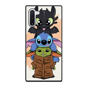 TOOTHLESS STITCH BABY YODA CUTE CARTOON Samsung Galaxy Note 10 Case Cover