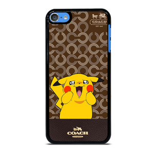 COACH NEW YORK LOGO BRWON EMBLEM X PIKACHU POKEMON iPod Touch 7 Case Cover COACH NEW YORK LOGO BRWON EMBLEM X PIKACHU POKEMON iPod Touch 7 Case Cover