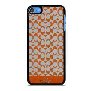 COACH NEW YORK LOGO PATTERN ORANGE EMBLEM iPod Touch 7 Case Cover COACH NEW YORK LOGO PATTERN ORANGE EMBLEM iPod Touch 7 Case Cover