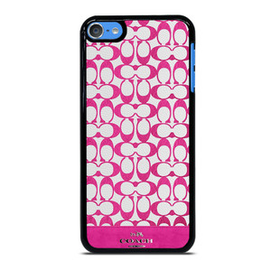 COACH NEW YORK LOGO PATTERN PINK EMBLEM iPod Touch 7 Case Cover COACH NEW YORK LOGO PATTERN PINK EMBLEM iPod Touch 7 Case Cover