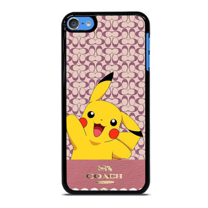COACH NEW YORK LOGO PINK X PIKACHU POKEMON iPod Touch 7 Case Cover COACH NEW YORK LOGO PINK X PIKACHU POKEMON iPod Touch 7 Case Cover