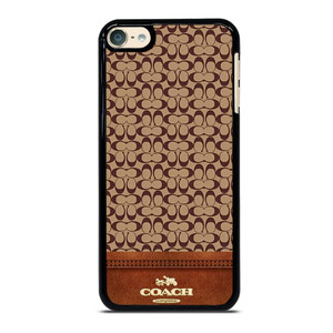 COACH NEW YORK LOGO BROWN LEATHER. iPod Touch 7 Case Cover COACH NEW YORK LOGO BROWN LEATHER. iPod Touch 7 Case Cover