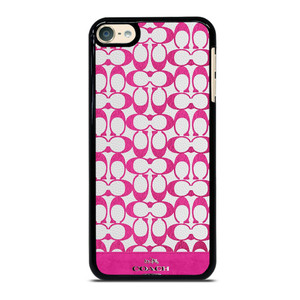 COACH NEW YORK LOGO PATTERN PINK EMBLEM iPod Touch 6 Case Cover