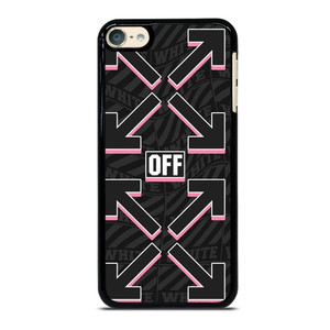 OFF WHITE LOGO BLACK PINK iPod Touch 6 Case Cover