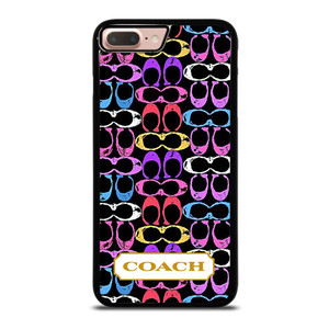 COACH NEW YORK COLORFULL BLACK PATTERN EMBLEM iPhone 7 / 8 Plus Case Cover