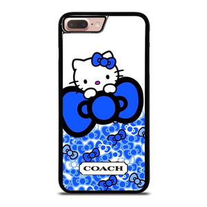 COACH NEW YORK LOGO HELLO KITTY BLUE TIE BOW iPhone 7 / 8 Plus Case Cover