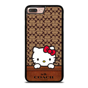 COACH NEW YORK LOGO HELLO KITTY BROWN iPhone 7 / 8 Plus Case Cover
