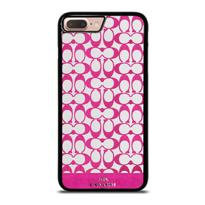 COACH NEW YORK LOGO PATTERN PINK EMBLEM iPhone 7 / 8 Plus Case Cover