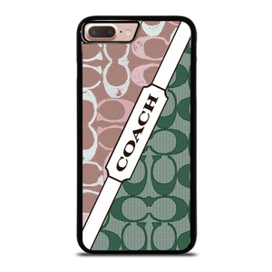 COACH NEW YORK LOGO PINK GREEN PATTERN ICON iPhone 7 / 8 Plus Case Cover