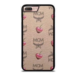 MCM LOVE CHERRIES BROWN LEATHER iPhone 7 / 8 Plus Case Cover