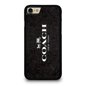 COACH NEW YORK LOGO ON BLACK FABRIC iPhone 7 / 8 Case Cover
