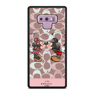 COACH NEW YORK LOGO MICKEY MINNIE MOUSE DISNEY KISS Samsung Galaxy Note 9 Case Cover