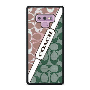COACH NEW YORK LOGO PINK GREEN PATTERN ICON Samsung Galaxy Note 9 Case Cover