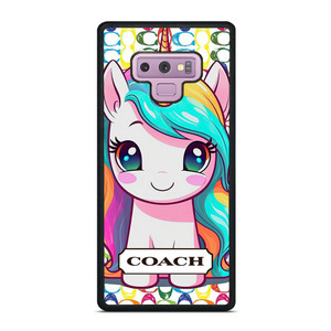 COACH NEW YORK LOGO PRETTY UNICORN Samsung Galaxy Note 9 Case Cover