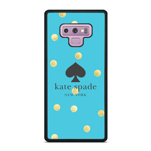 KATE SPADE NEW YORK LOGO BLUE GOLDEN POLKADOTS Samsung Galaxy Note 9 Case Cover